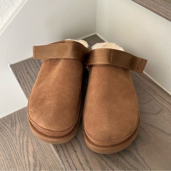 UGG Tan Suede Slip-On Shoes - Picture 6 of 10